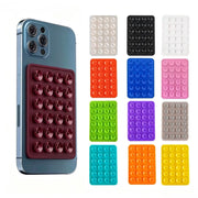 Silicone Suction Phone Holder Mat – Anti-Slip Wall Mount & Back Sticker