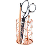 Rose Gold Metal Wire Pencil Cup – Nordic Hollow Desk Organizer