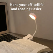 USB Rechargeable Reading Light – 3 Colour Modes Eye Protection LED Book Light