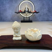 Q Version Lotus Tathagata Buddha Carved Buddha Statue Cute Character Model Home Desktop Decoration Accessories Gift Statue