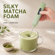 Rechargeable Electric Milk Frother – 3-Speed Handheld Whisk for Coffee & Latte