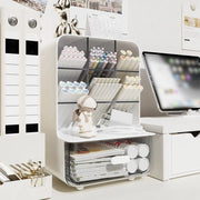 Clear Multi-Layer Pen Holder – Desk Stationery & Pencil Storage Organizer