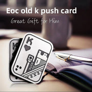 AK Playing Card Shaped Magnetic Fidget Slider, 2/3-Ply Alloy Metal Haptic Clicker Coin for Daily Stress Relief