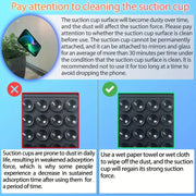 Silicone Suction Phone Holder Mat – Anti-Slip Wall Mount & Back Sticker