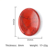 Oval Quartz Worry Stone – Healing Crystal Chakra Meditation Gemstone