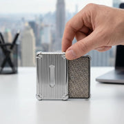 Mini Luggage Alloy Magnetic Push Slider Smooth Haptic Click EDC Pocket Fidget Toy Stress Relief Anti-Anxiety Desktop Relax Adult