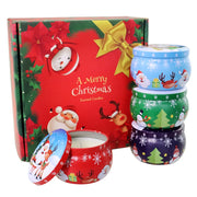 Christmas Scented Soy Wax Candle in Tin – Portable Travel Gift Box