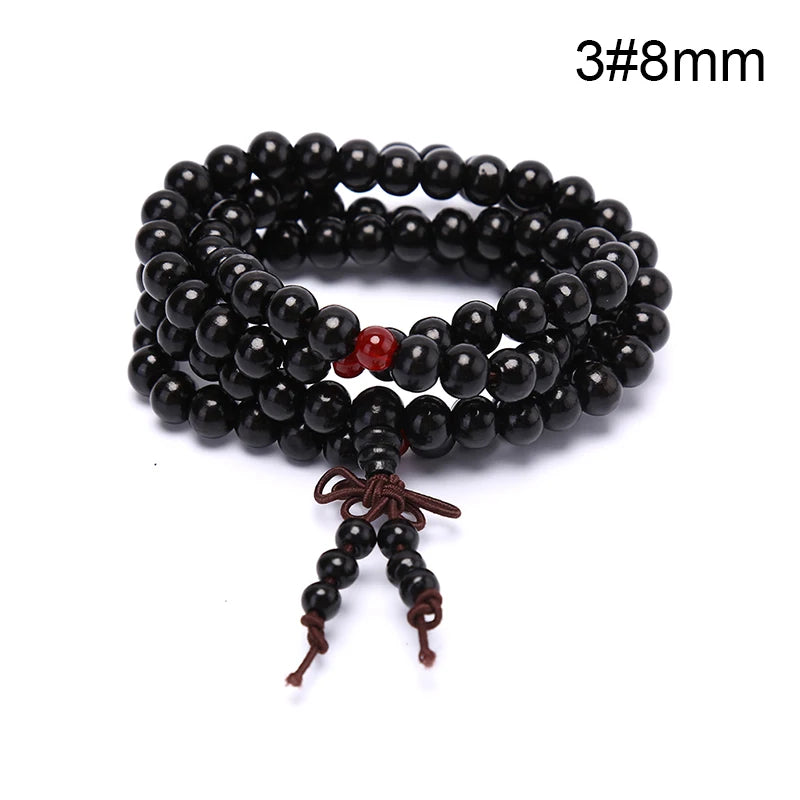 【靜心祈福】天然檀木佛珠手串 6mm/8mm | 念珠冥想手鍊 男女生日開運禮物