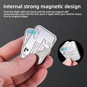 AK Playing Card Shaped Magnetic Fidget Slider, 2/3-Ply Alloy Metal Haptic Clicker Coin for Daily Stress Relief
