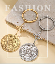 Seven Archangels Pendant Keychain – Stainless Steel Witch Knot Amulet