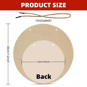 Buddha Art Sign - Round Wooden Sign Suitable for Home Living Room, Restaurant, Office, Garage, Bar, Coffee Shop Decoration, Gift