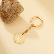 Vintage Rhiannon Celtic Goddess Keychain – Welsh White Horse Moon Amulet