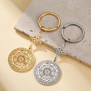 Seven Archangels Pendant Keychain – Stainless Steel Witch Knot Amulet