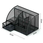 Large Capacity Metal Pen Holder – Desktop Stationery Storage Bucket
