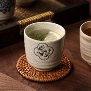 Japanese Style Hefeng Hand-painted Ceramic Tea Cup Wine Cup Small Size Drinking Cup Hotel Heat-resistant Thickened Home Tea