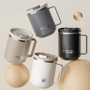 Double Wall Insulated 304 Stainless Steel Coffee Mug, Leak-Proof Travel Cup with Handle for Adults and Students