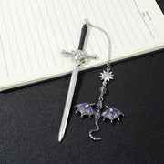 Fourth Wing Dragon Sword Bookmarks – Fantasy Gothic Reading Accessories