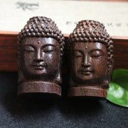 New Wooden Creative Buddha Statue Sakyamuni Tathagata Figurine India Buddha Head Statue Crafts Decorative Ornament