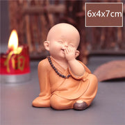 Mini Buddha Statue Little Buddhist Monks Tibetan Buddhism Figurine Zen Garden Ornament Home Aquarium Tank Garden Yard Decoration