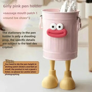 Cartoon Pen Holder Set – Desktop Organizer Bucket for Home & Study