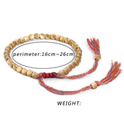 Buddhist Handmade Blue Lucky Thread Braided Bracelet Women Tibetan Copper Beads Bracelet For Men Couple Jewelry Pulseras QX-39