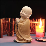 Mini Buddha Statue Little Buddhist Monks Tibetan Buddhism Figurine Zen Garden Ornament Home Aquarium Tank Garden Yard Decoration