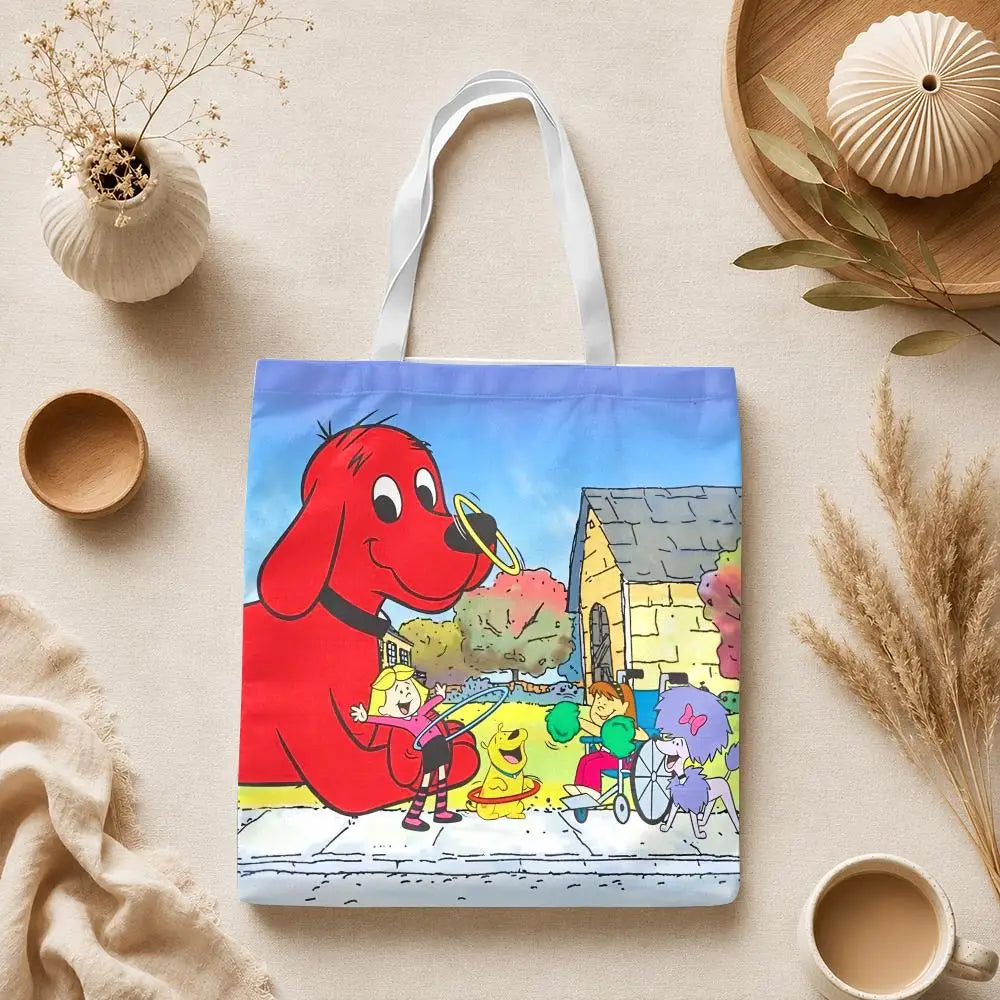 Clifford the Dog Canvas Tote Bag – Double-Sided Print Shoulder Bag