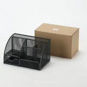 Large Capacity Metal Pen Holder – Desktop Stationery Storage Bucket