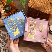 Butterfly Metal Bookmarks with Chain – 2 Pcs Vintage Golden Hollow Design
