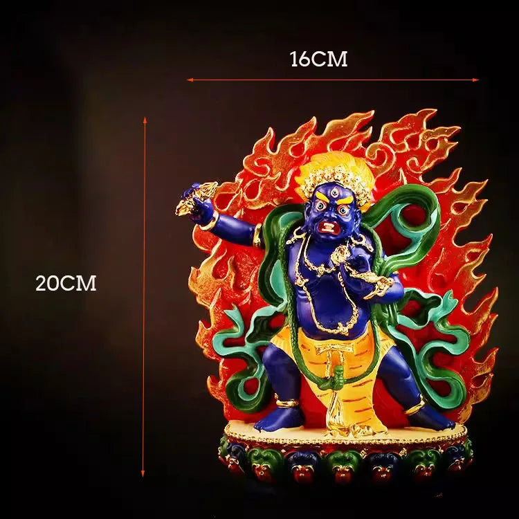 【金刚护法】纯手工彩绘 金刚手菩萨小佛像 | 密迹金刚力士 车载案头辟邪保平安摆件