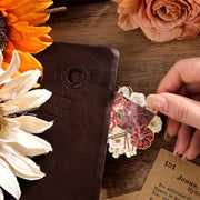 Vintage Flower Letter Metal Bookmark with Chain – Gift for Writers & Teachers